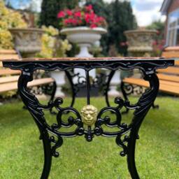 Garden Benches & Table, Cast Iron Oak - thumbnail 4