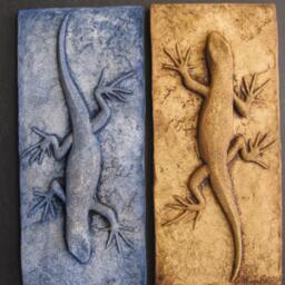 Lizard Wall Sculpture Colorful Art Tile - thumbnail 3