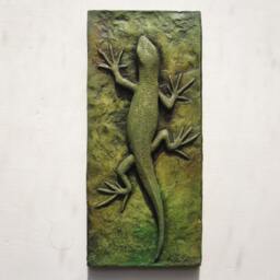 Lizard Wall Sculpture Colorful Art Tile - thumbnail 2