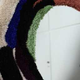 Hand-Tufted Abstract Mirror - One Of A Kind - thumbnail 2