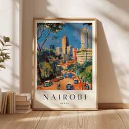 Nairobi Kenya Travel Poster Vibrant East Africa Wall Art - thumbnail 3