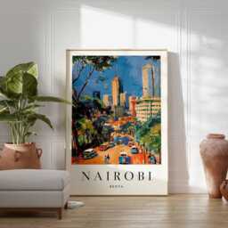Nairobi Kenya Travel Poster Vibrant East Africa Wall Art - thumbnail 2