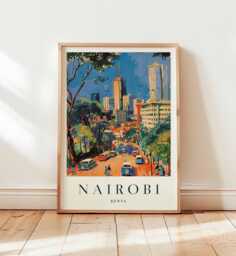 Nairobi Kenya Travel Poster Vibrant East Africa Wall Art - thumbnail 1