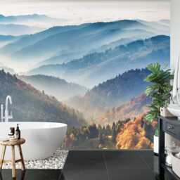 Forest Landscape Wall Mural - Peel & Stick Wallpaper For Bedroom Living Room - thumbnail 1