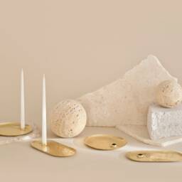 Candle Holder Oval Brass - thumbnail 3