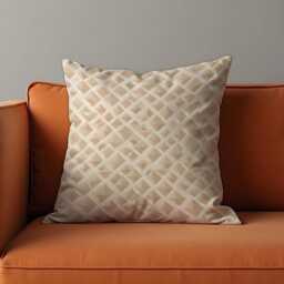 Beige Geometric Cushion Cover, Neutral Pillow Case, Minimal Throw Modern Scandinavian Home Decor - thumbnail 4
