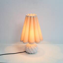 Handmade Khaki Fabric Lamp Ceramic Base For Home Decor-56# - thumbnail 4