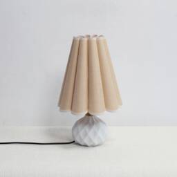 Handmade Khaki Fabric Lamp Ceramic Base For Home Decor-56#
