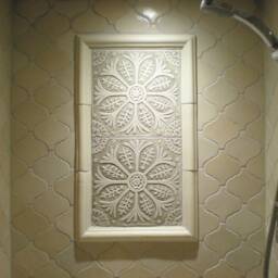 Handmade Ceramic Tile Mandala Wall Hanging Nepal Design, White(20cm/7.9 - thumbnail 4
