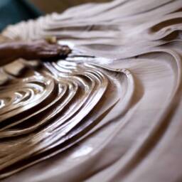 Large Size Wood Sculpture, Us Delivery Duty Paid, Wall Art, Modern Organic Relief Waves 3, Statement Art - thumbnail 4