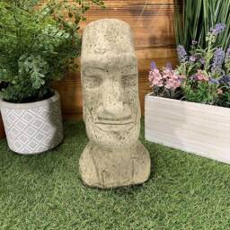 stone Garden Easter Island Head/ Moai/ Tiki Concrete Ornament - thumbnail 4