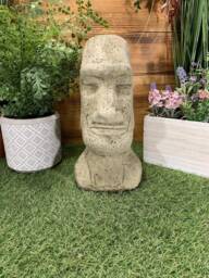 stone Garden Easter Island Head/ Moai/ Tiki Concrete Ornament - thumbnail 1