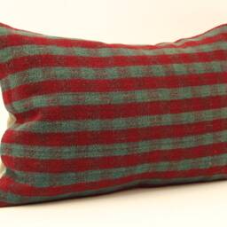 Kilim Lumbar Pillowcover 16x24 Turkish Cushion Hand Made Decorative Throw Pillow Boho 4Kaf-41 - thumbnail 2