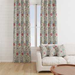 Custom Made William Morris The Cray Paradise Blue Blackout Lining Curtains 3 - thumbnail 1