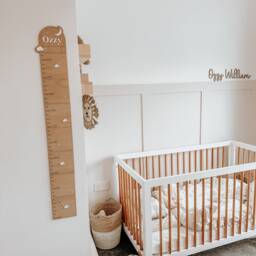 Personalised Moon & Stars Wooden Height Chart, Kids Growth Measuring, Nursery Wall Decoration, Baby Shower Gifts - thumbnail 3