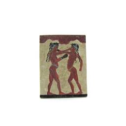 Boxer Fresco Painting From Santorini Thira , Museum Copy For Gift Her Exact National Museum - thumbnail 3