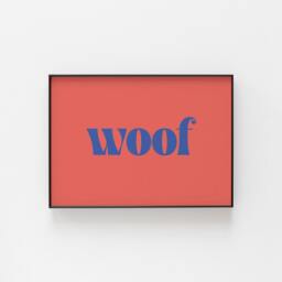 Dog Woof Print, A Colourful Playful Themed Best Gifts For Owners, Room Prints, Wall Art Decor - thumbnail 3