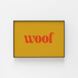 Dog Woof Print, A Colourful Playful Themed Best Gifts For Owners, Room Prints, Wall Art Decor - thumbnail 2
