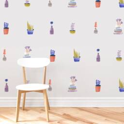 House Plant Toss - Spritz Fabric Wall Decal Pet Mej - thumbnail 2
