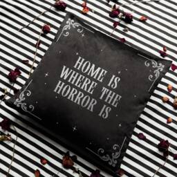 Gothic Cushion Cover & Insert - Alternative Home Decor Dark Humour Horror Throw Pillow Spooky Halloween Homeware Witchy Gift Idea - thumbnail 2
