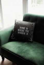 Gothic Cushion Cover & Insert - Alternative Home Decor Dark Humour Horror Throw Pillow Spooky Halloween Homeware Witchy Gift Idea