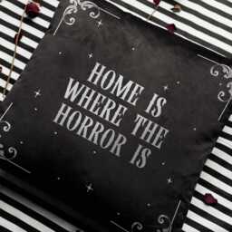 Gothic Cushion Cover & Insert - Alternative Home Decor Dark Humour Horror Throw Pillow Spooky Halloween Homeware Witchy Gift Idea - thumbnail 3
