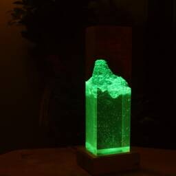 Unique Resin Night Light Deep Ambiance Wooden Art Lamp - thumbnail 3