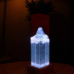 Unique Resin Night Light Deep Ambiance Wooden Art Lamp - thumbnail 2