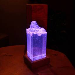 Unique Resin Night Light Deep Ambiance Wooden Art Lamp - thumbnail 4