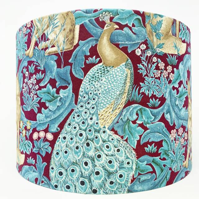 William Morris Lampshade Forest Peacock Hare Fox Art Nouveau Light Shade - image 1
