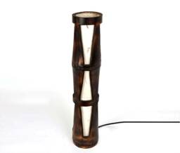 Handmade Bamboo Table Lamp Ethno Boho Decor - thumbnail 1