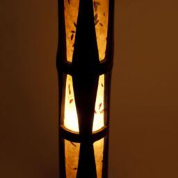 Handmade Bamboo Table Lamp Ethno Boho Decor - thumbnail 2