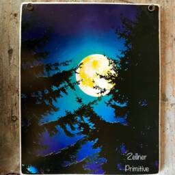 Full Moon Art Print, Rustic Wood Mount, 8x10 Or 11x14 - thumbnail 4
