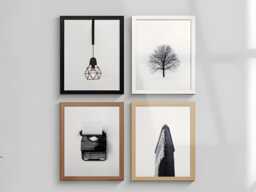 A1, A2, A3, A4, A5, Black Photo Frame Picture Handmade Wall Art Home Decor Modern Poster Frames Gallery Wall Set Birthday Gift - thumbnail 1