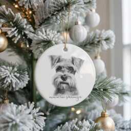Personalised Miniature Schnauzer Christmas Bauble, Dog Breed Ceramic Lovers Gift, Dog - thumbnail 3