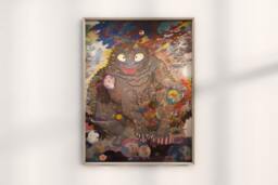 Takashi Murakami Psychedelic Godzilla Print, Vibrant Japanese Pop Art, Unique Modern Artwork, Colorful Wall Collector's Item - thumbnail 1