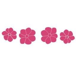 Simple Small Flowers - Wall Decal Custom Vinyl Art Stickers - thumbnail 2
