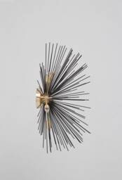 Mid Century Urchin Brass Wall Sconce, 3 Bulb Light