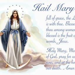 Hail Mary Prayer On Pillowcase, Uplifting Catholic Pillow Cases For Birthdays, First Communion, Confirmation & Easter - thumbnail 2