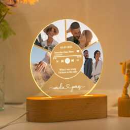 Personalized Photo Music Plaque, Custom Song Acrylic Night Light, Personalized Album Cover Lamp, Led Bedside Lamp, Music Lover Gift - thumbnail 3