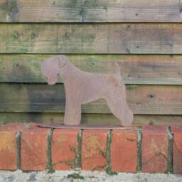 Rusty Metal Wheaten Terrier Garden Decoration, Dog Lover Gift - thumbnail 2