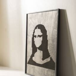 Mona Lisa, La Gioconda, Joconde, Wood Wall Decor, Art, Housewarming Gift, Wooden Rustic Art - thumbnail 2