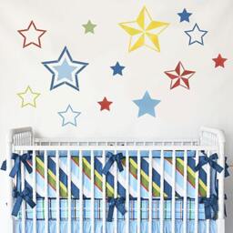 7 Stars Stencil Kit - Wall Art Nursery Kids Room Decor Diy Design Reusable Stencils For Walls - thumbnail 2