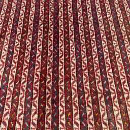 Authentic Ethnic Natural Dyes Hand-Knotted Straight Liner Design Wool Red Vintage Rug 3.3x5 Ft - thumbnail 2