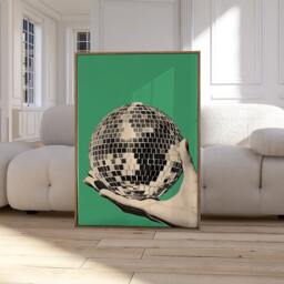Disco Ball Print, Ball, Retro Poster, Trendy Wall Art, Kitchen Prints, Home Decor, Gallery Art Poster 2457 - thumbnail 1