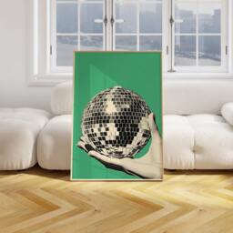 Disco Ball Print, Ball, Retro Poster, Trendy Wall Art, Kitchen Prints, Home Decor, Gallery Art Poster 2457 - thumbnail 2