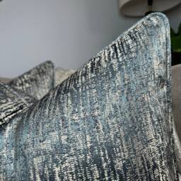 Teal - Gold Pillow Cover, Self Piped Cushion Luxury Pillow Home Decor, Bespoke Cover Designer Pepin River Ashley Wilde - thumbnail 3