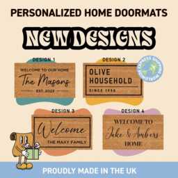 Family Household Welcome Doormat, Housewarming Doormat For New Families & Homeowners, Personalized Home Decor, Gifts Him Her - thumbnail 1