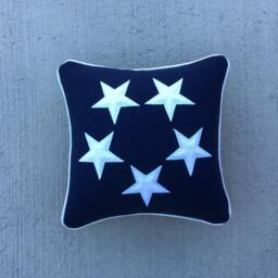 4Th Of July America 5 Star Decorative Wool Letterman Pillow - thumbnail 1
