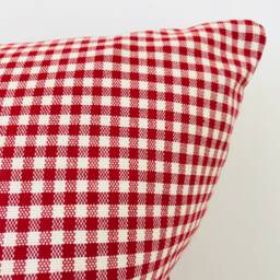 Red Christmas Pillow Cover, Pillow, Plaid Picnic Patriotic Designer Hackner Home - thumbnail 3